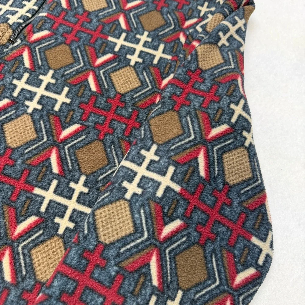 Vintage Woolrich Fleece Pullover Mens‎ XL Aztec Print Southwest 1/4 Zip 90s